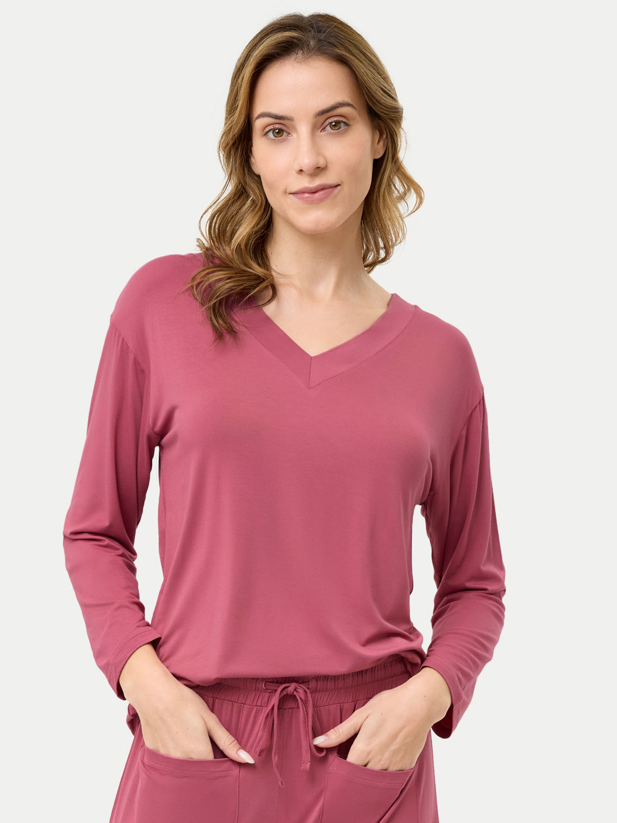 #color_rose wine / Barbara is 5′7″ wearing a size S
