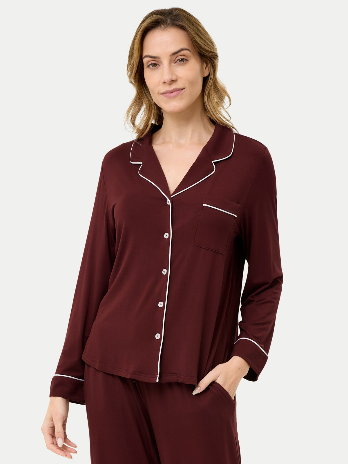#color_cabernet / Barbara is 5′7″ wearing a size S