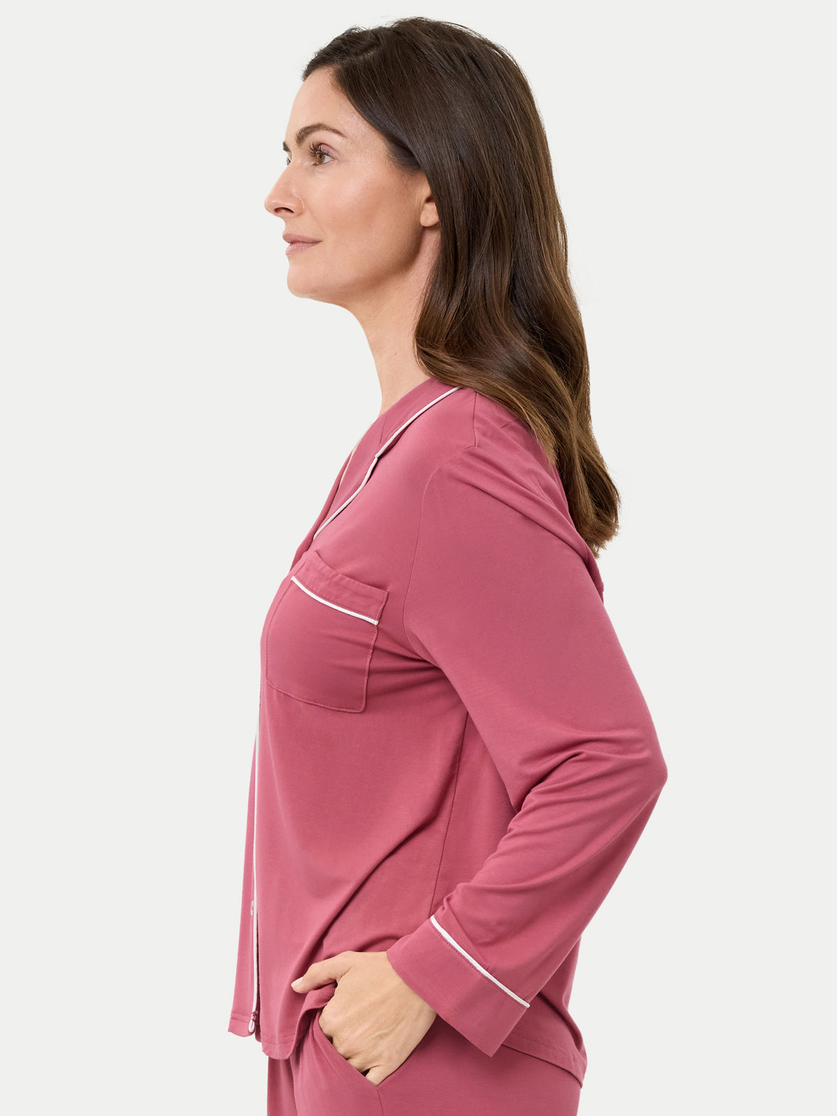 #color_rose wine / Carlye is 5′8½″ wearing a size S