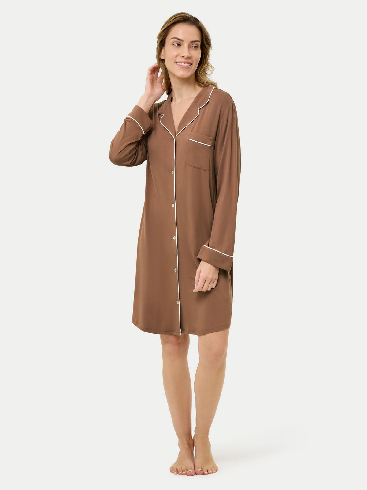 #color_acorn / Barbara is 5′7″ wearing a size S