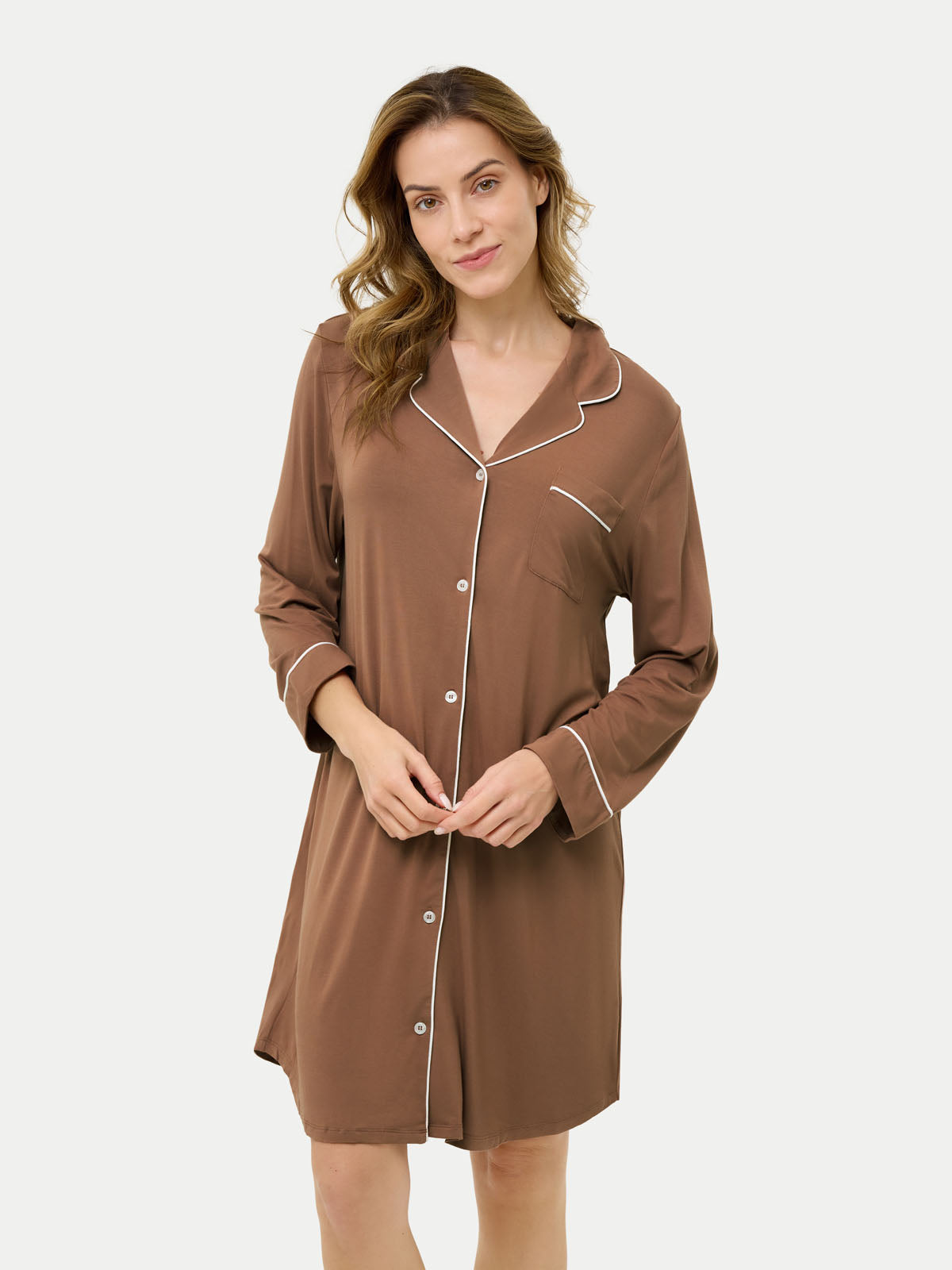 #color_acorn / Barbara is 5′7″ wearing a size S