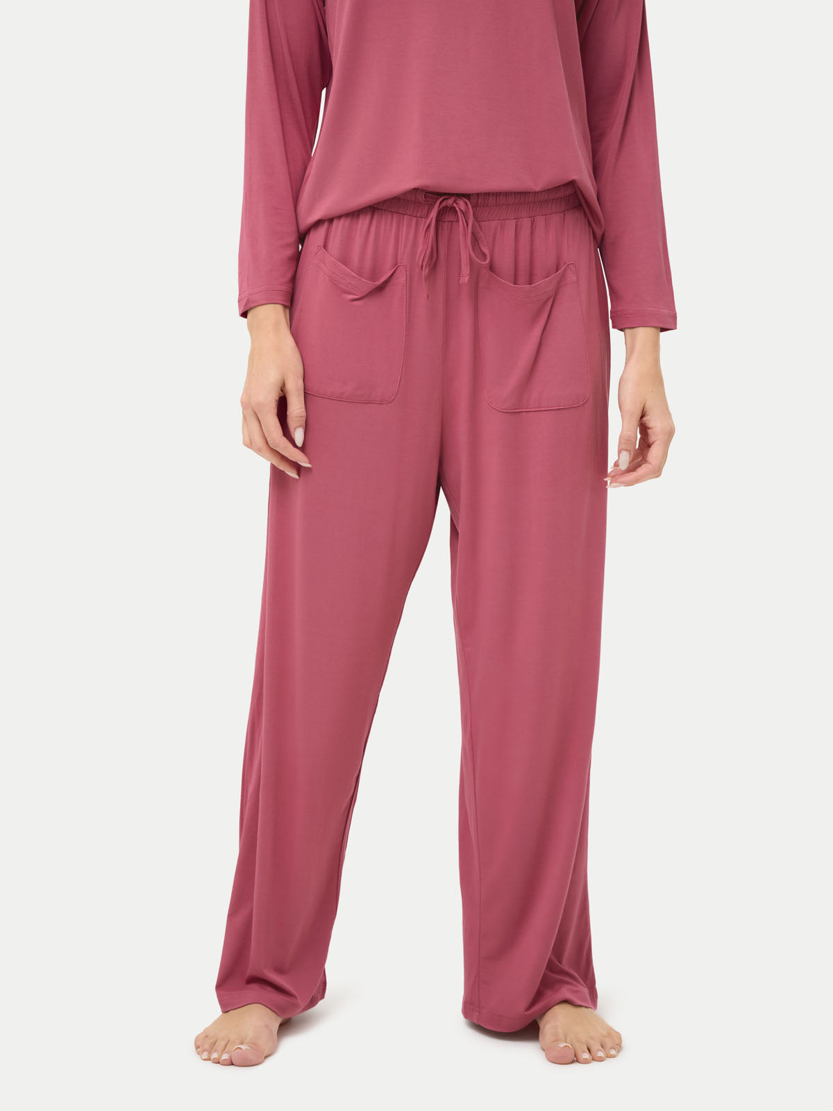 #color_rose wine / Barbara is 5′7″ wearing a size S