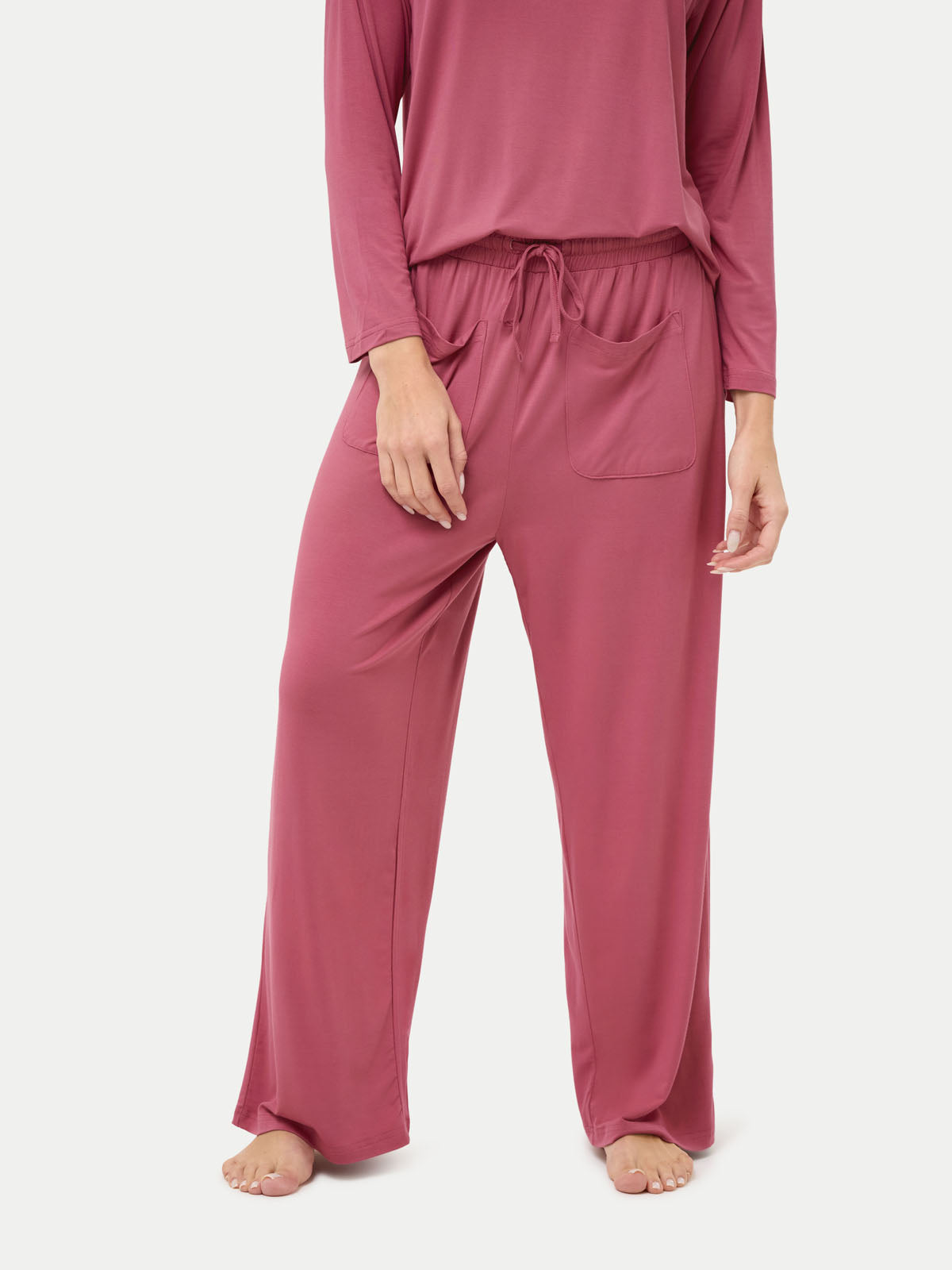 #color_rose wine / Barbara is 5′7″ wearing a size S