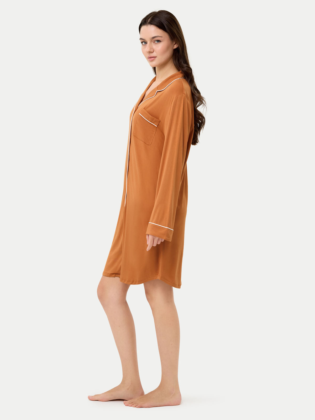 #color_amber brown / Anna is 5′9″ wearing a size S