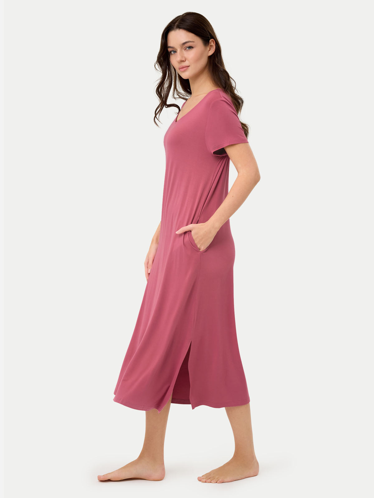 #color_rose wine / Anna is 5′9″ wearing a size S
