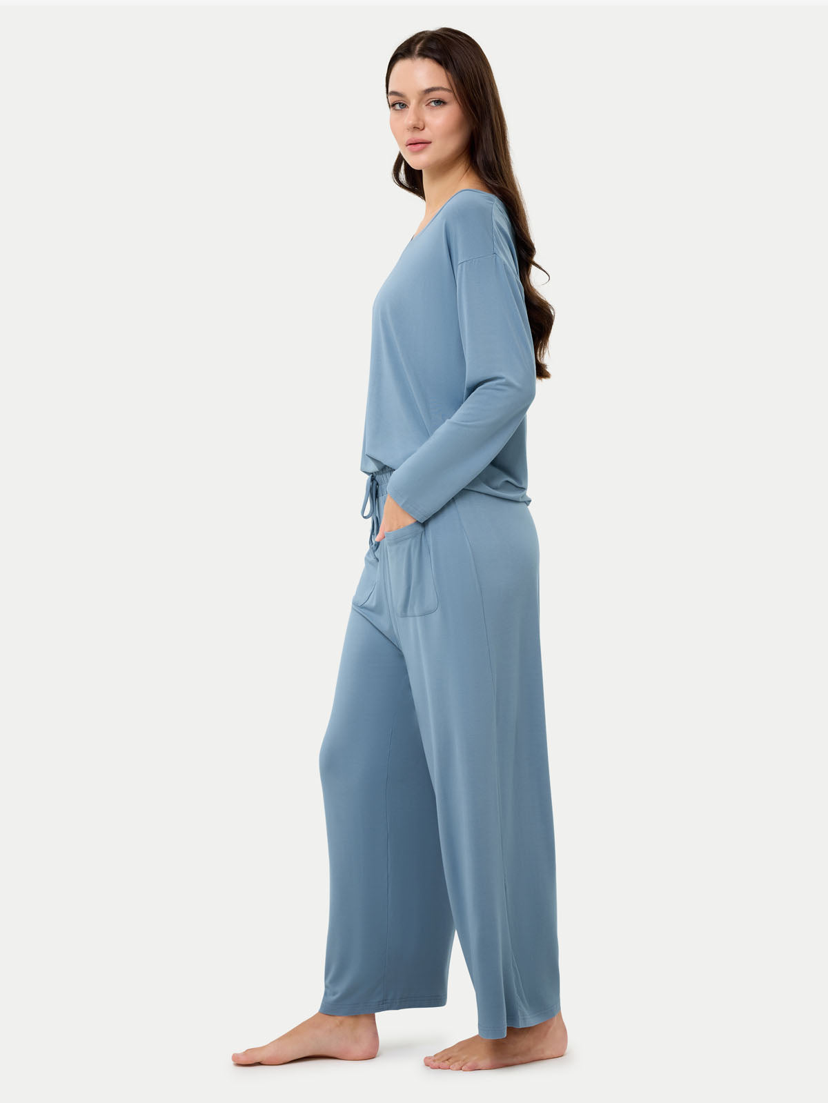 #color_coastal blue / Anna is 5′9″ wearing a size S