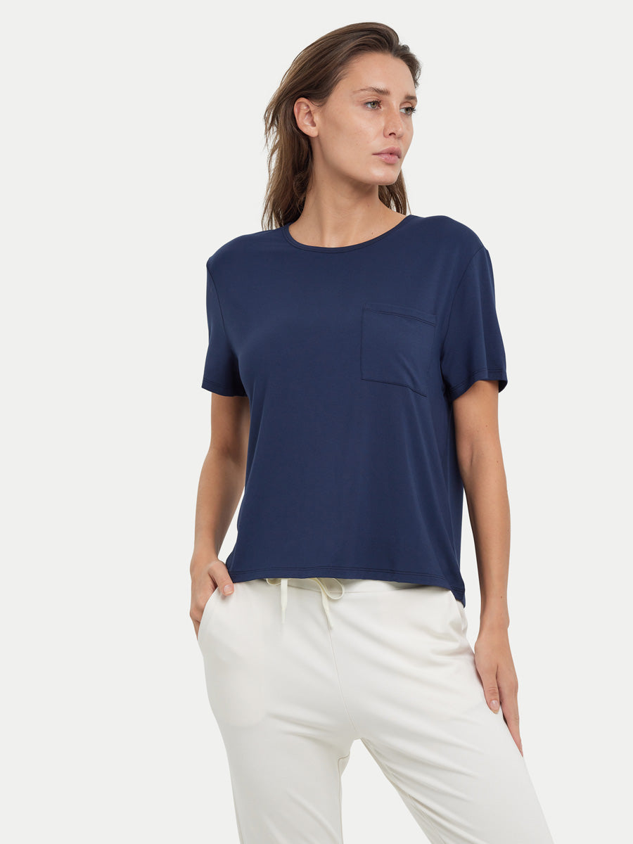 Yoke Relaxed Tee in Lush Tropical