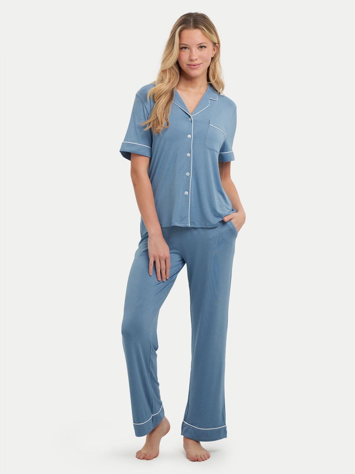 #color_coastal blue / Hannah is 5′9″ wearing a size S