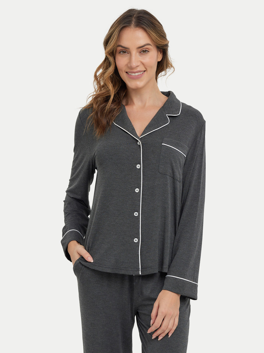 #color_charcoal / Barbara is 5′7″ wearing a size S