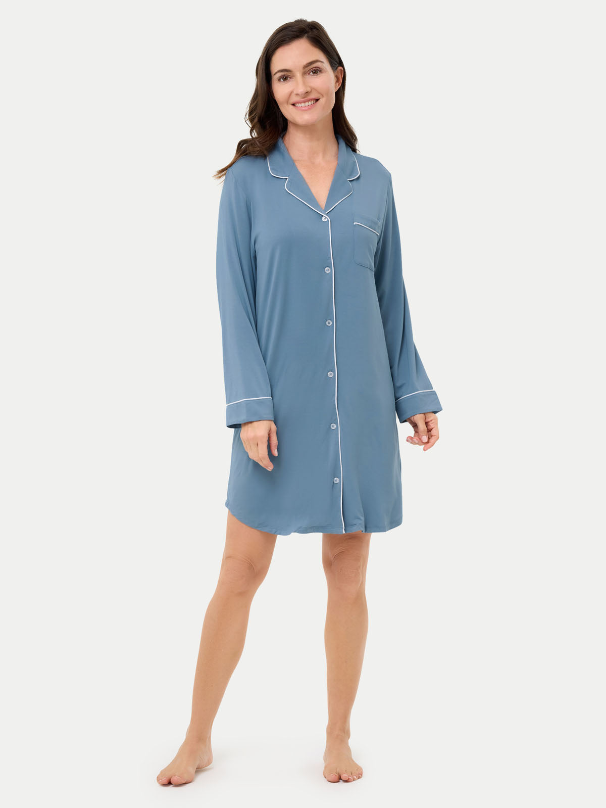 #color_coastal blue / Carlye is 5′8½″ wearing a size S