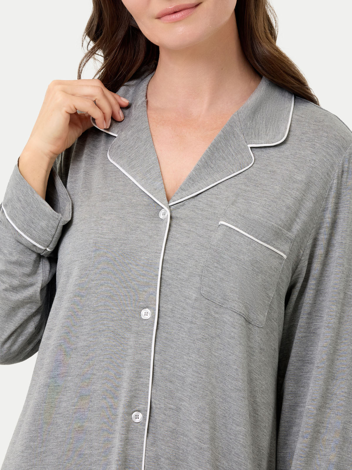 #color_heather gray / Carlye is 5′8½″ wearing a size S