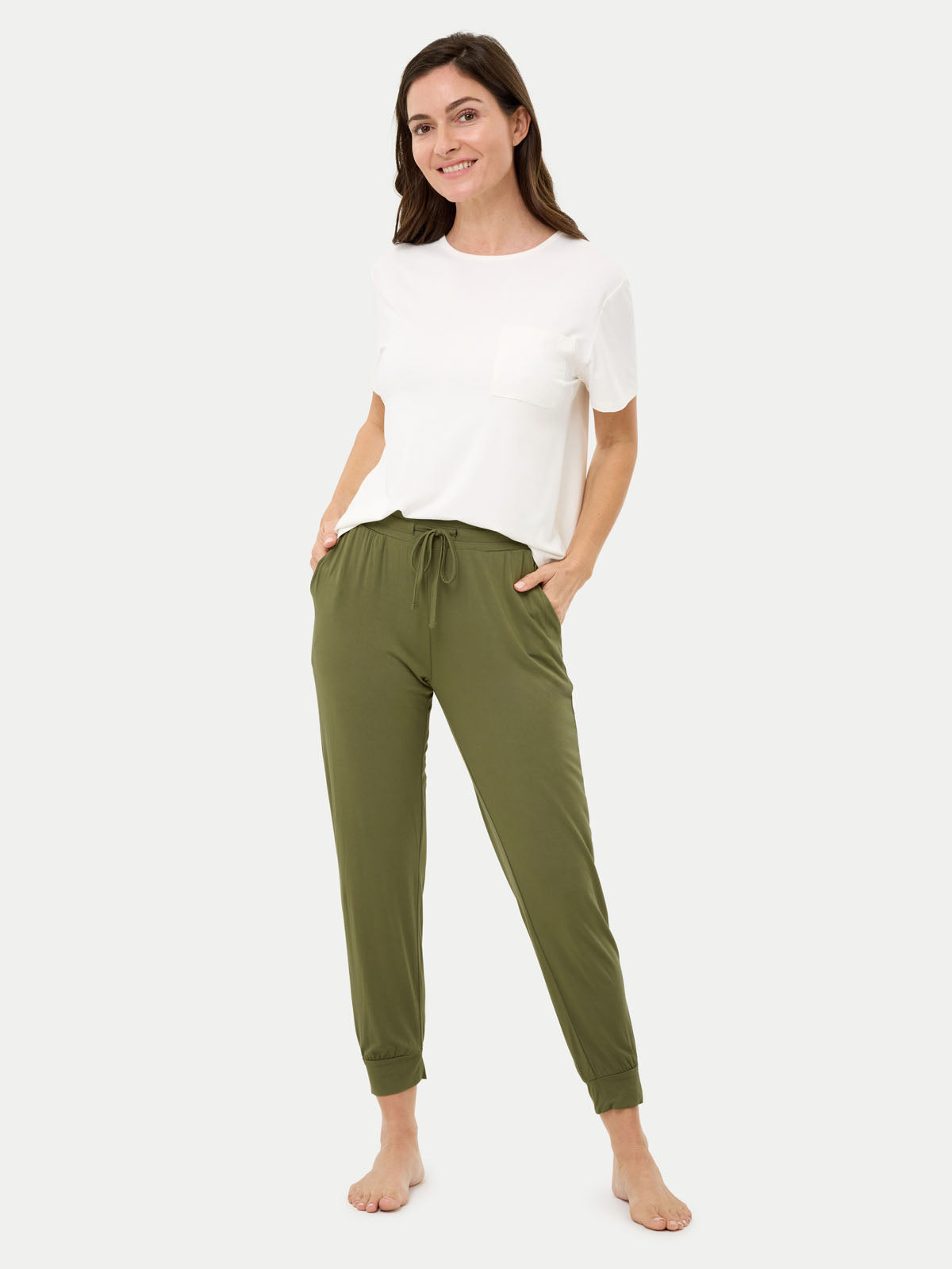 #color_sage green / Carlye is 5′8½″ wearing a size S