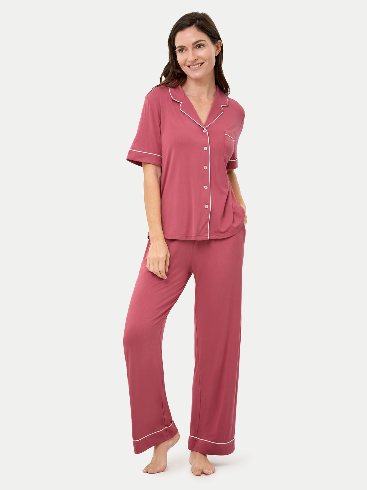 #color_rose wine / Carlye is 5′8½″ wearing a size S
