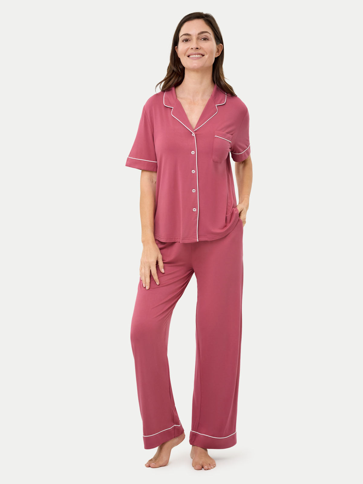 #color_rose wine / Carlye is 5′8½″ wearing a size S