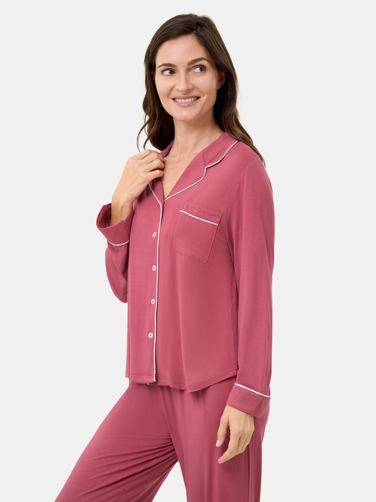#color_rose wine / Carlye is 5′8½″ wearing a size S
