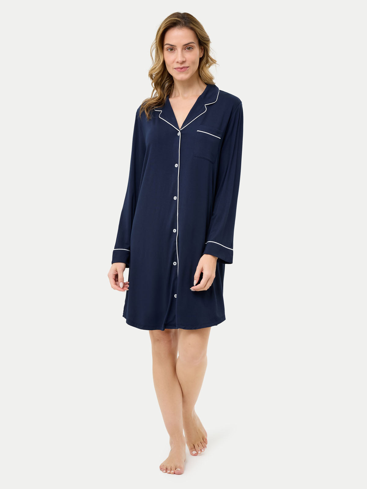 #color_navy / Barbara is 5′7″ wearing a size S