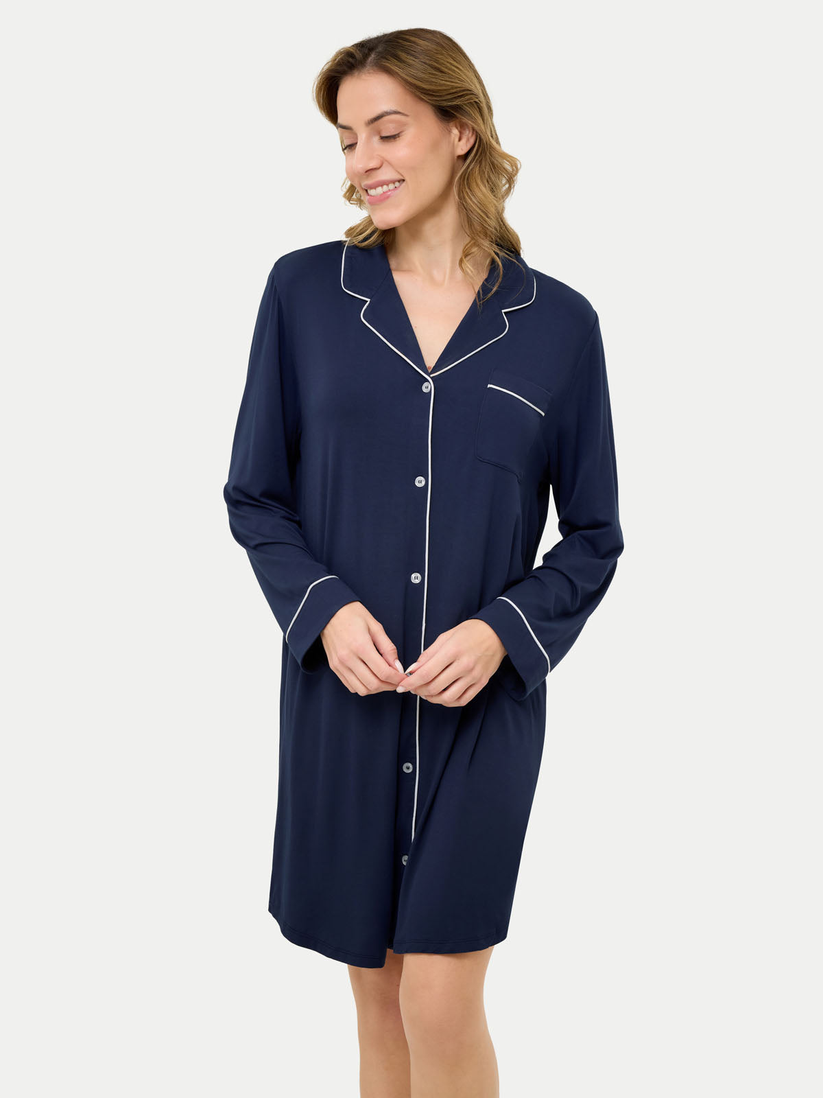 #color_navy / Barbara is 5′7″ wearing a size S