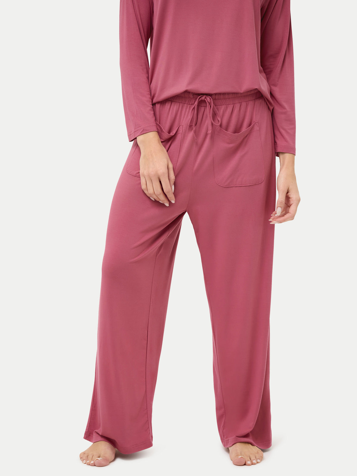#color_rose wine / Barbara is 5′7″ wearing a size S
