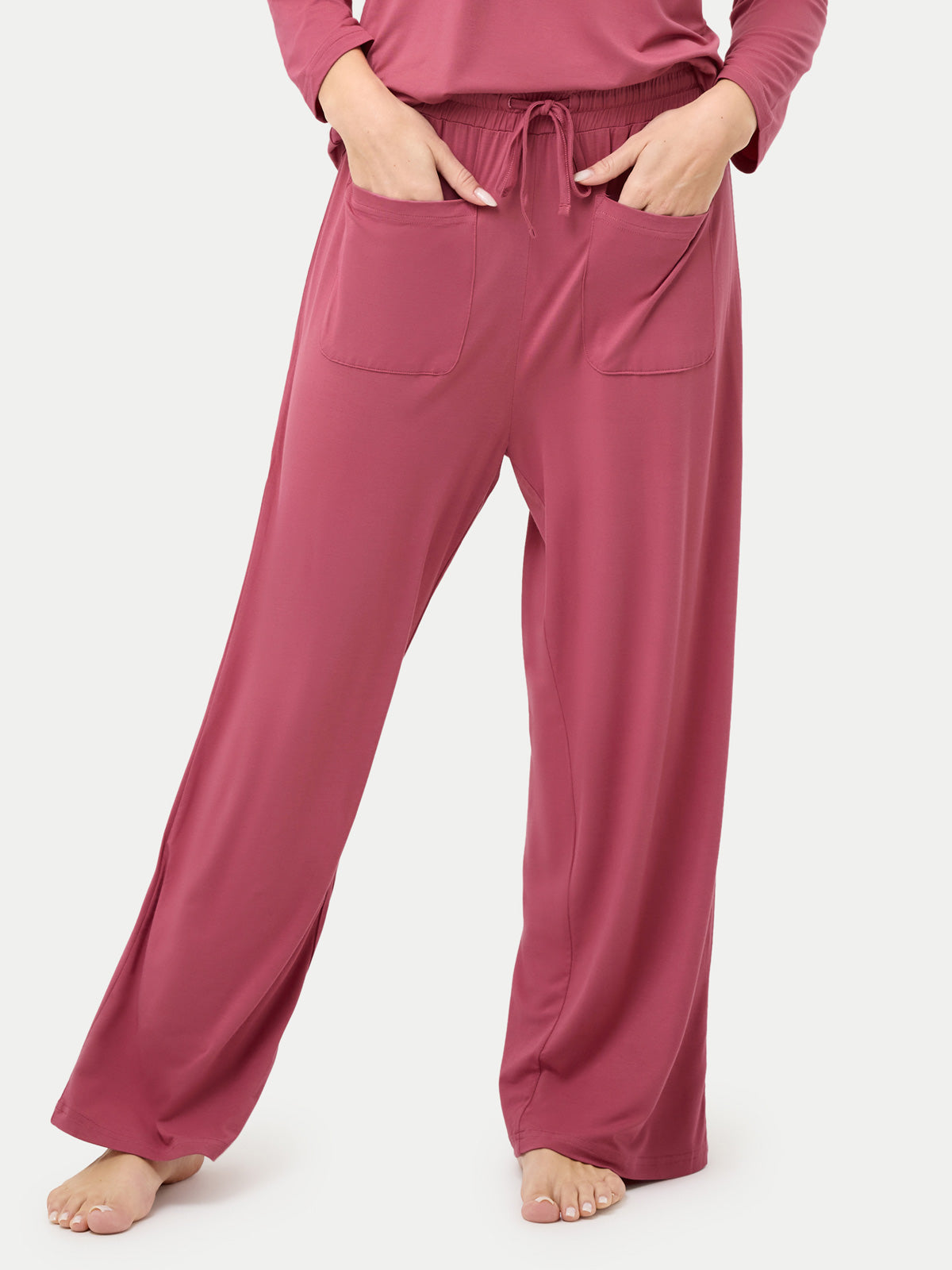 #color_rose wine / Barbara is 5′7″ wearing a size S