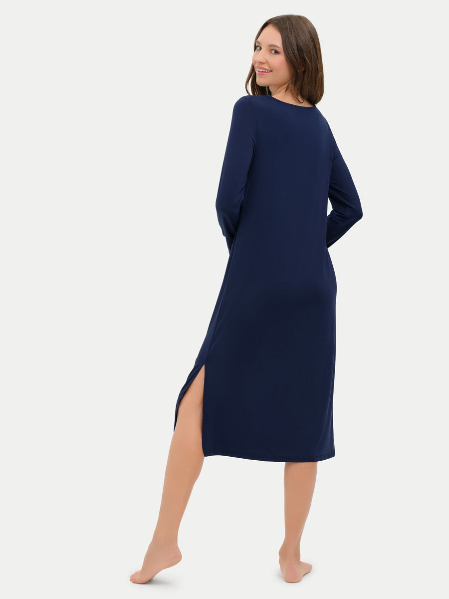 Long Sleeve Long Bamboo Sleepshirt