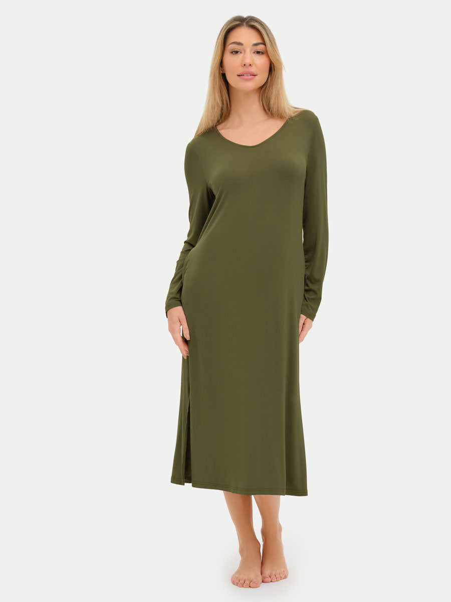 Long Sleeve Long Bamboo Sleepshirt