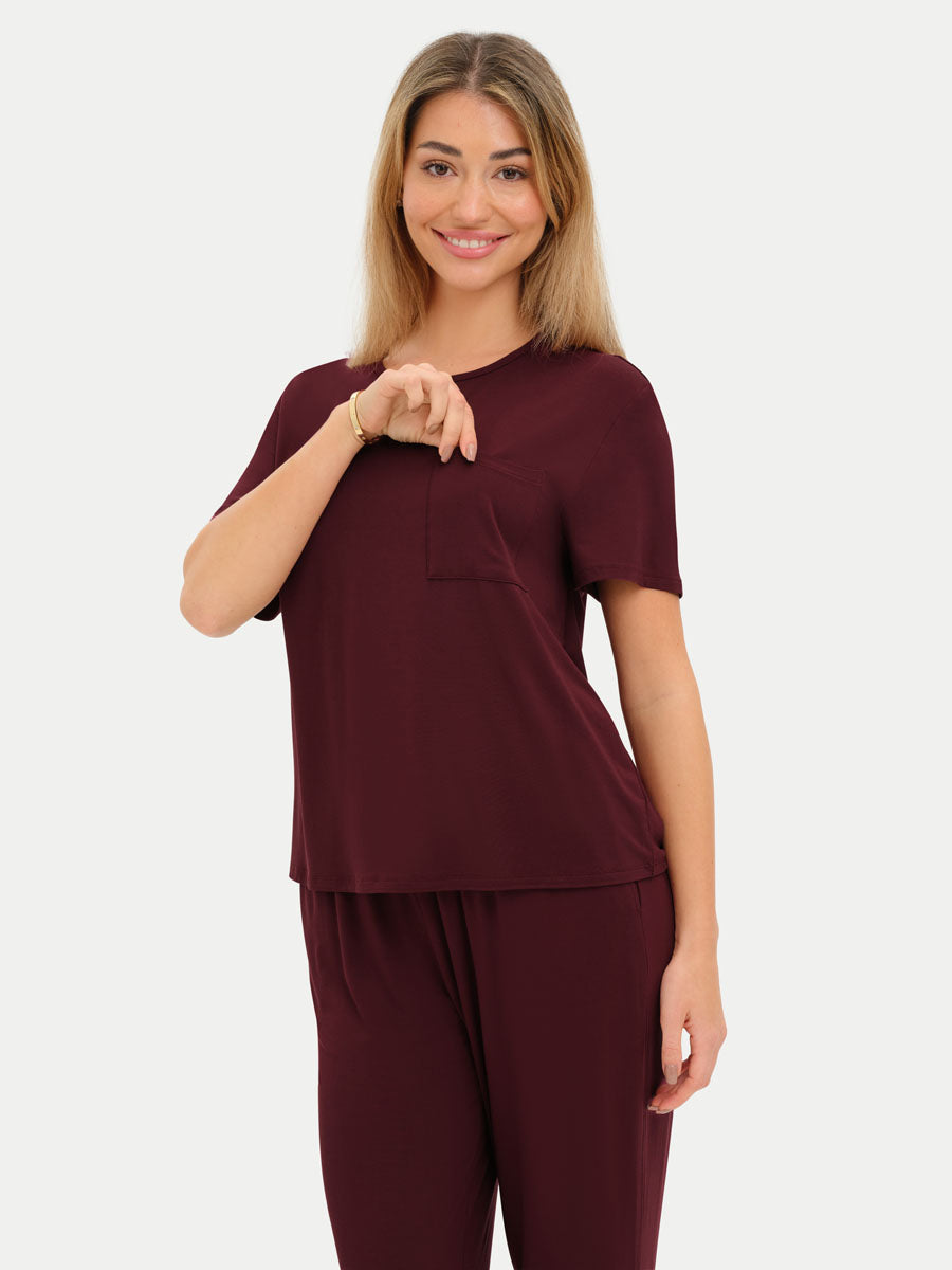 #color_cabernet / Lilly is 5′9″ wearing a size S