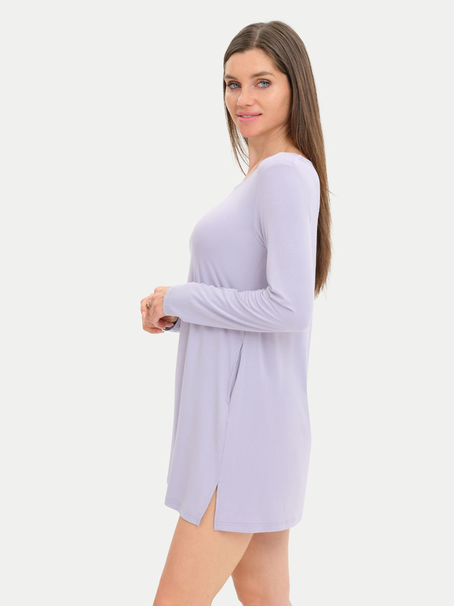 #color_moonlit lilac / Irina is 5′8″ wearing a size XS