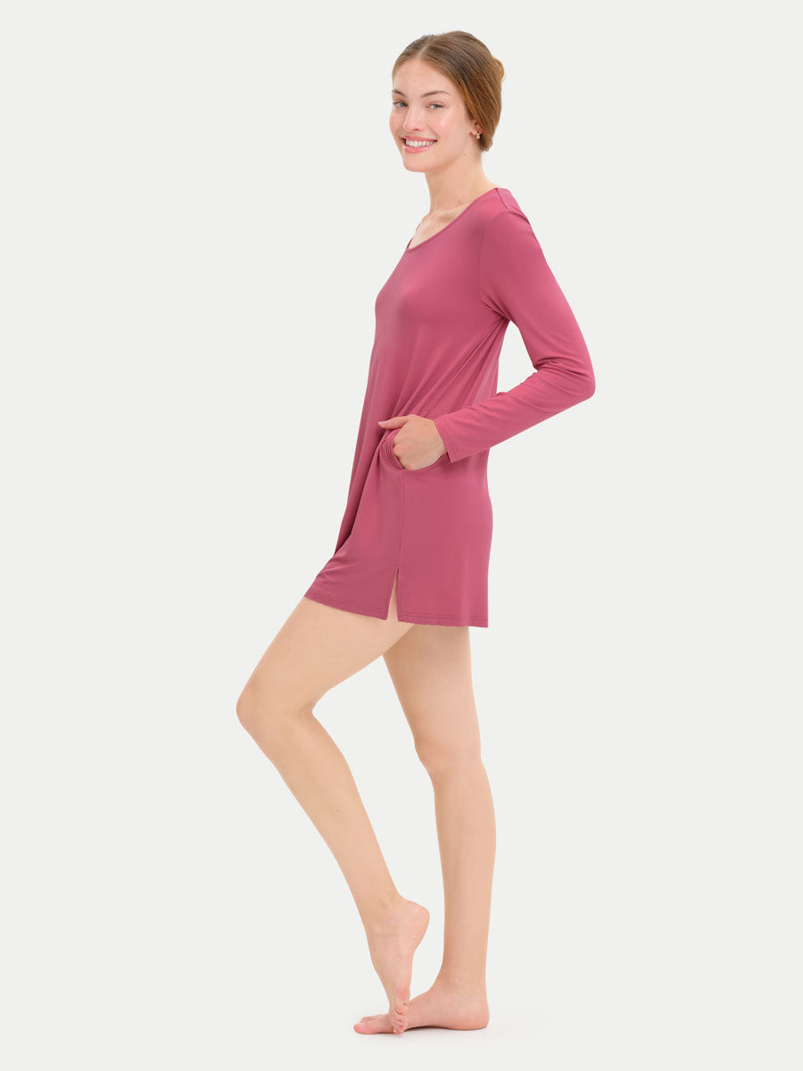 #color_rose wine / Georgia is 5′9″ wearing a size XS