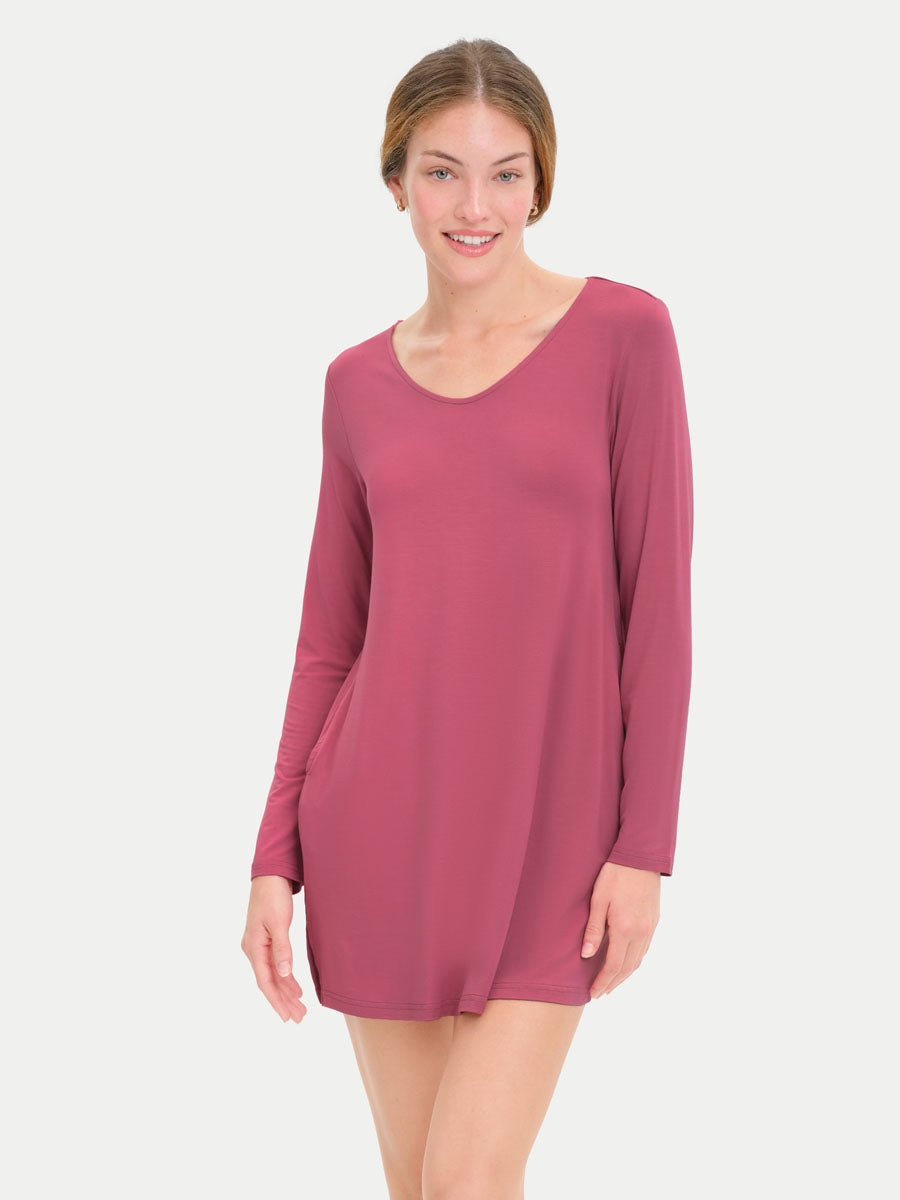 #color_rose wine / Georgia is 5′9″ wearing a size XS