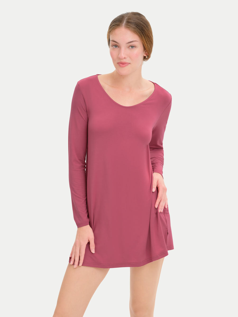 #color_rose wine / Georgia is 5′9″ wearing a size XS