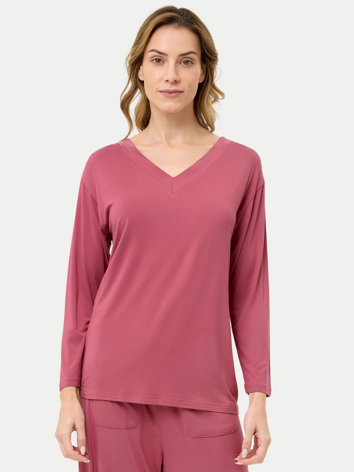 #color_rose wine / Barbara is 5′7″ wearing a size S