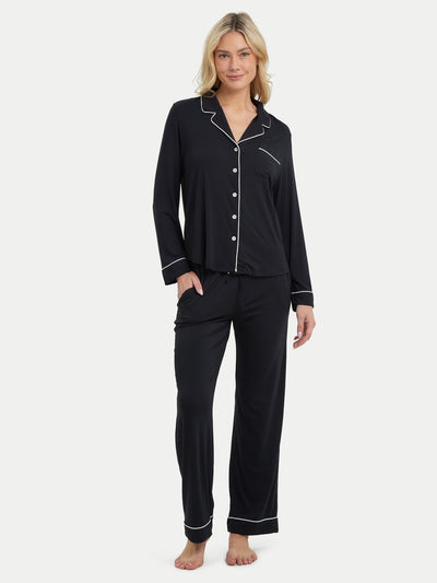 Bamboo Short Sleeve Pajama Set - Latte Morning on the Farm main image 1