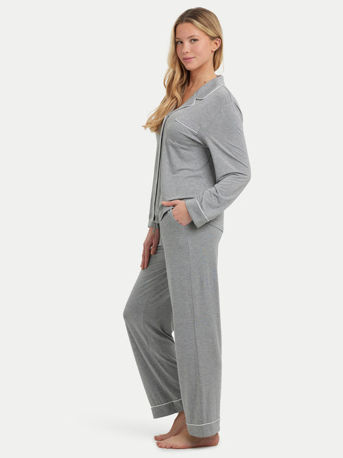 Bamboo Short Sleeve Pajama Set (Coconut Print)